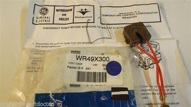 GE REFRIGERATOR WR49X300 TEMP CNTRL COMPENSATOR NEW IN BAG GE REFRIGERATOR WR49X300 TEMP CNTRL COMPENSATOR NEW IN BAG